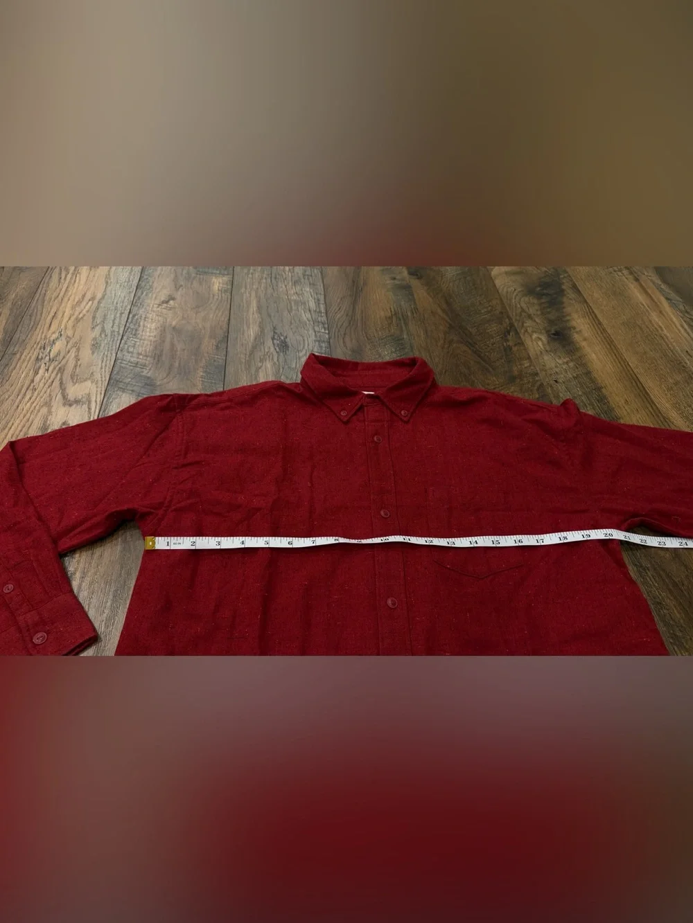 Gap Kids Boys Textured Flannel Shirt, Red, Long Sleeve, Size XXL 14-16, Oversize